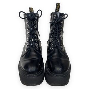 Dr Martens Black Leather Jadon Max Platform Boots size 10